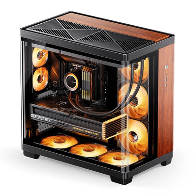Jonsbo Box ATX TK-4 Wood Glass Tempered Black — image 1