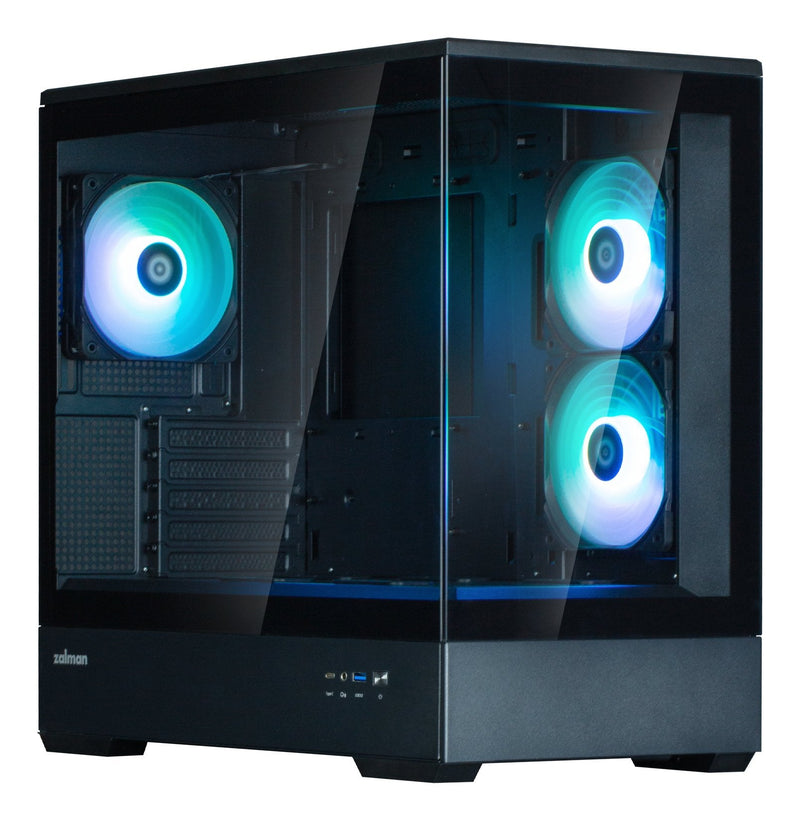Zalman PC Case P30 V2 microATX Mini Tower 3 Fansrgb Bl