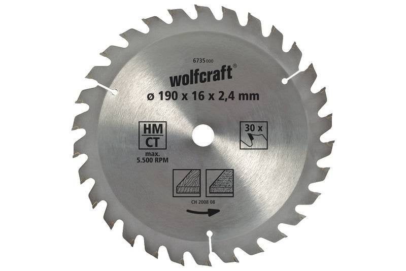 Wolfcraft Drive Saw Circular Ct, 30 Teeth Ø190MM 6735000