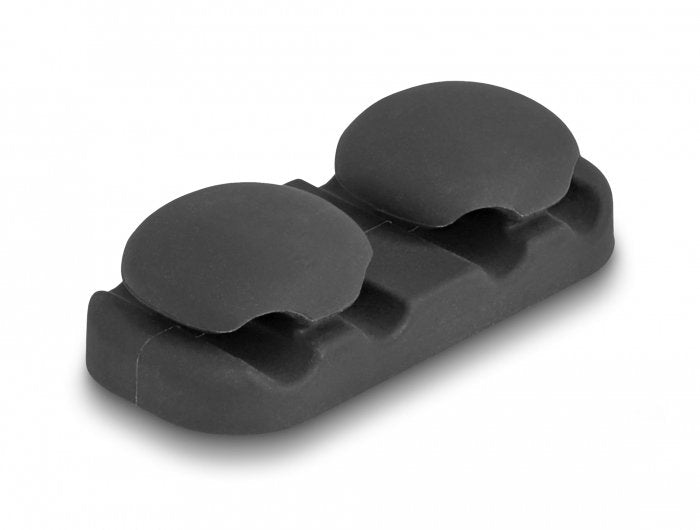 Delock 18445 Portacables With 4 Pasacables Autoadhesivos Black Set 2 Pieces