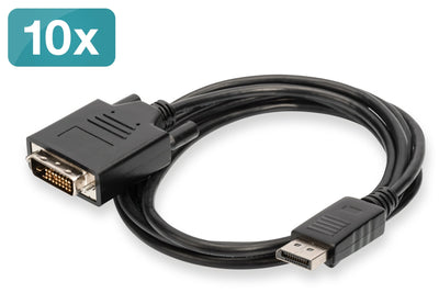 Digitus Cable Adapter DisplayPort - DVI, Paquete 10 — image 1