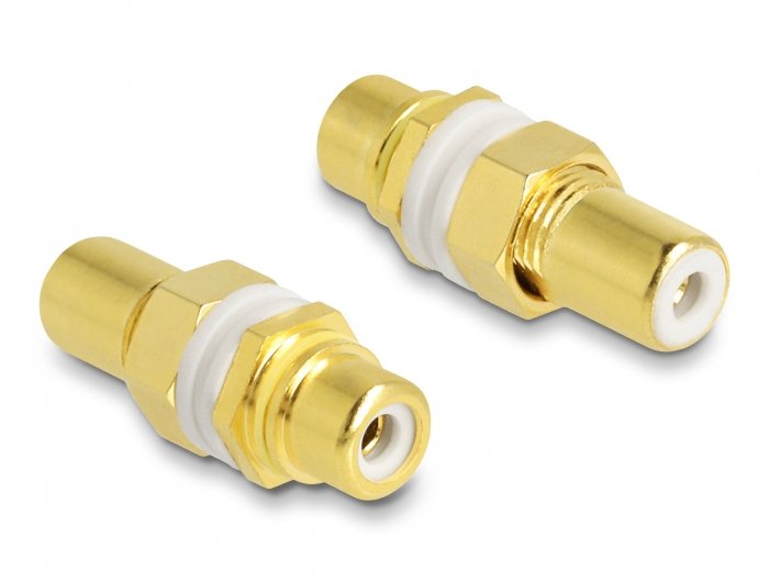 Delock Adapter Audio Rca Female a Female Installation Ring White