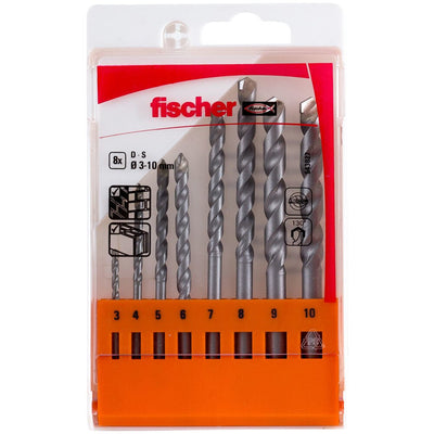 Fischer Pack 8 Drill Bits Percusion S 3/4/5/6/7/8/9/10 543027 — image 1