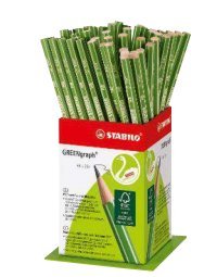 Stabilo Greengraph Expositor With 60 Pencils Graphite - Mina Hb 2.2MM - 100% Wood Cultivada Forma Sostenible -