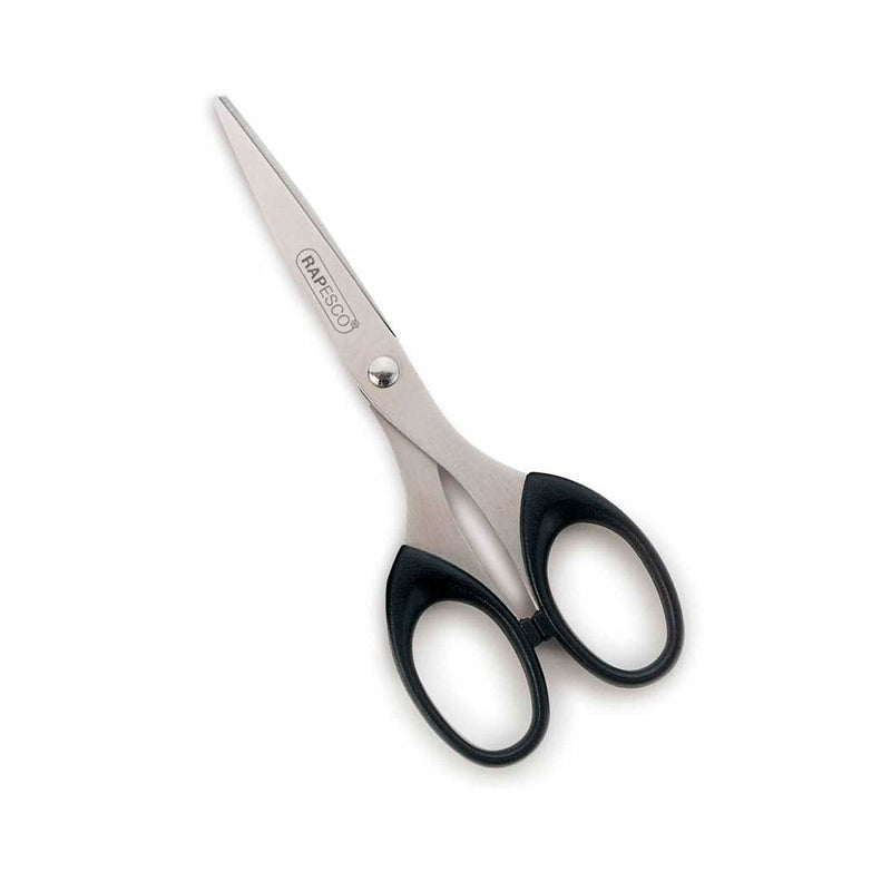 Rapesco Essential Scissors Steel Inoxidable 16CM - Mangos Ergonomicos - Aptas Diestros And Zurdos - Black