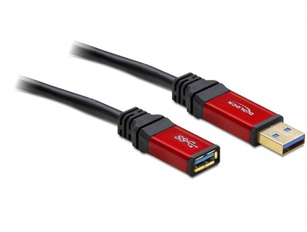 Delock USB Cable 3.0 (alargo) Premium 3M Black/Red