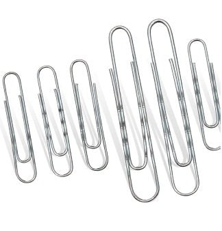 Wedo Clip Office 77MM Gewellt 100 St. Glanzverzinkt — image 1