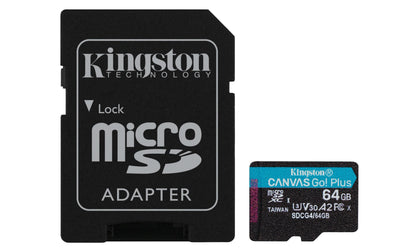 Kingston microSD 64GB Microsdxc Canvas Go! Plus GEN4 A2 U3 V30 + Adapter — image 1