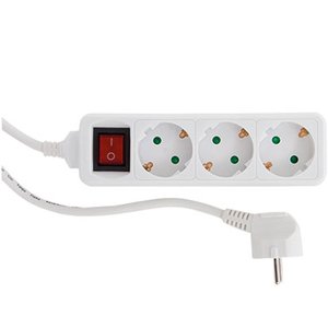 Rev Line Plug Triple 1,4M White W. Cambiar