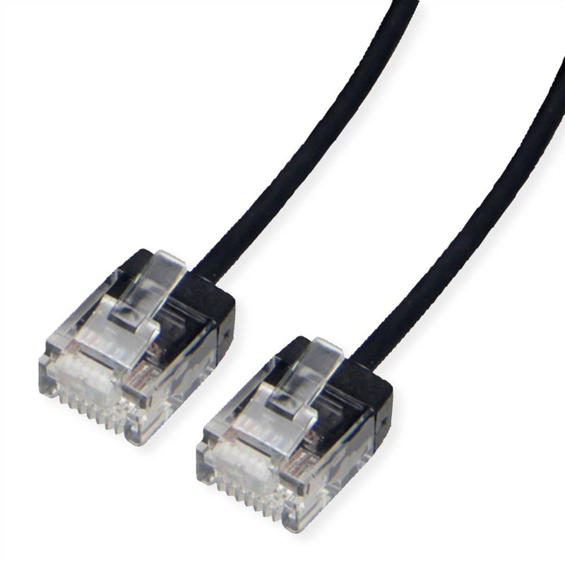 Roline UTP Datacenter Network Cable CAT.6A (class Ea), Lsoh, Slim, Extra Kurzer Plug Black 5M