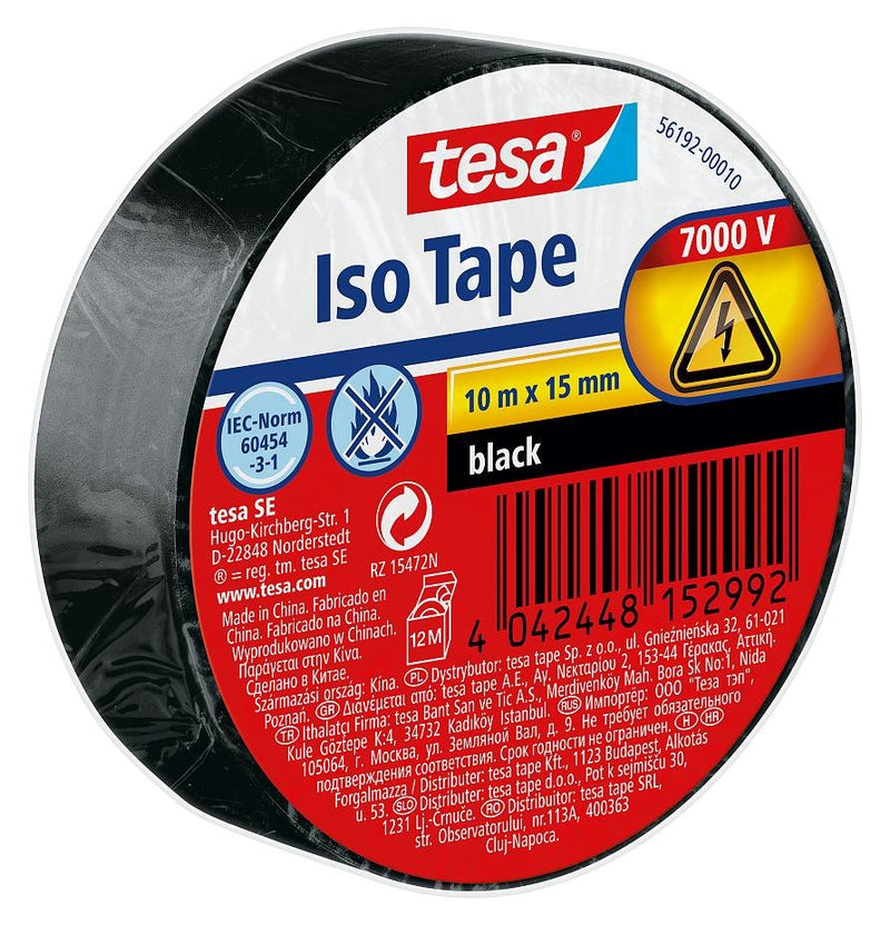 Tesa Tape Insulating , 10M X 15MM, Black
