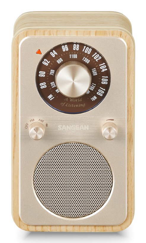 Sangean WR-9 Fresno White Radio Analógica Wood With Am Fm Bluetooth — image 1