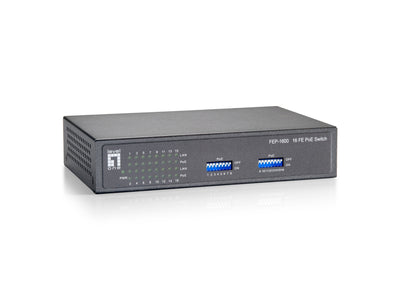 Levelone FEP-1600W90 16-PORT Fam Ethernet PoE Switch 90W — image 1