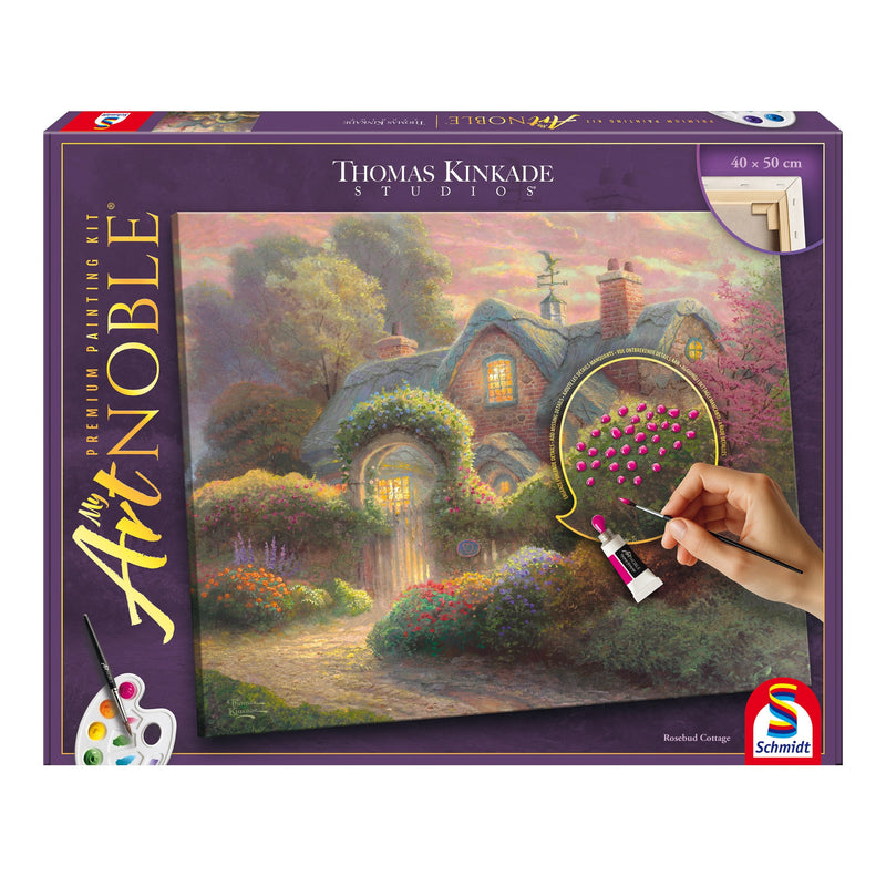 Schmidt Spiele My Artnoble Thomas Kinkade - Rosebud Cottage, Pintura 46165