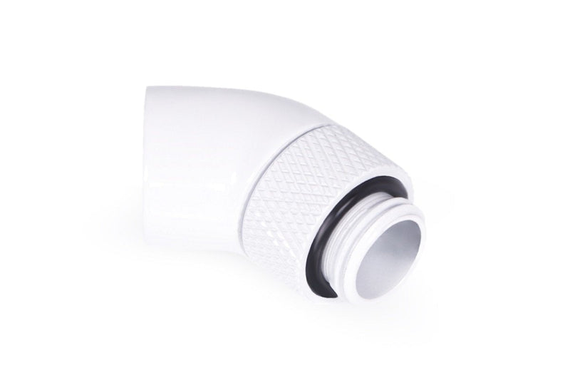 Alphacool Adapter Ángulo Eiszapfen 45 ° Rotating G1/4 Ag a G1/4 Ig - White Conexiones 17487