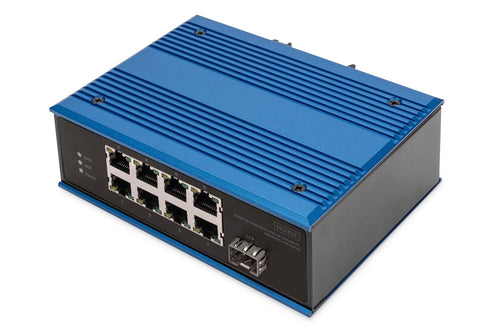 Digitus Switch Ind. 8-PORT 10 100 PoE Unmanaged Blue — image 1