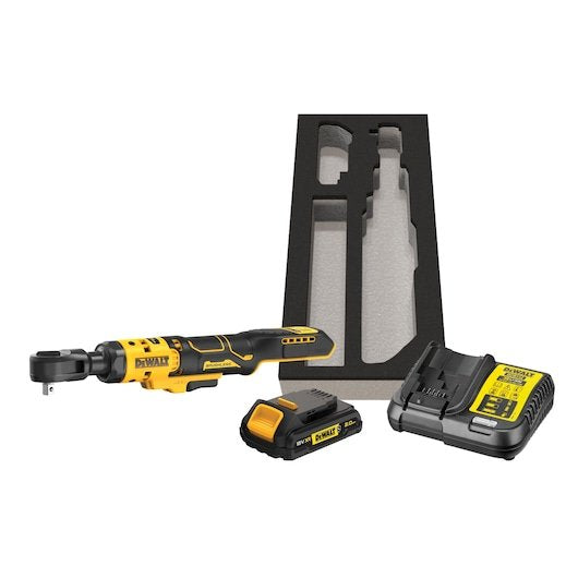 Dewalt Carraca Inalámbrico DCF513D1G, 3/8, 18 Voltios, Destornillador Amarillo/Negro Batería Xr Li-ion 2,0AH