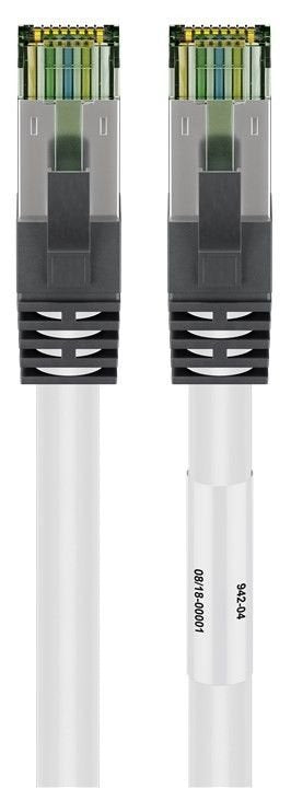 Goobay 55124 Network Cable 1M CAT.8.1 S/FTP (s-STP) White — image 1