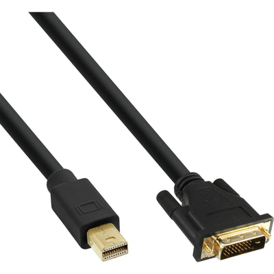 Inline Cable Mini DisplayPort Male a DVI-d 24 + 1 Male Black/Gold 1,5M — image 1
