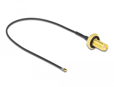 Delock Cable Antenna Sma Connector Female Assembly a Mhf 4L Lk Connector Male 1.37 20CM Gewindelnge 10MM Prote — image 1