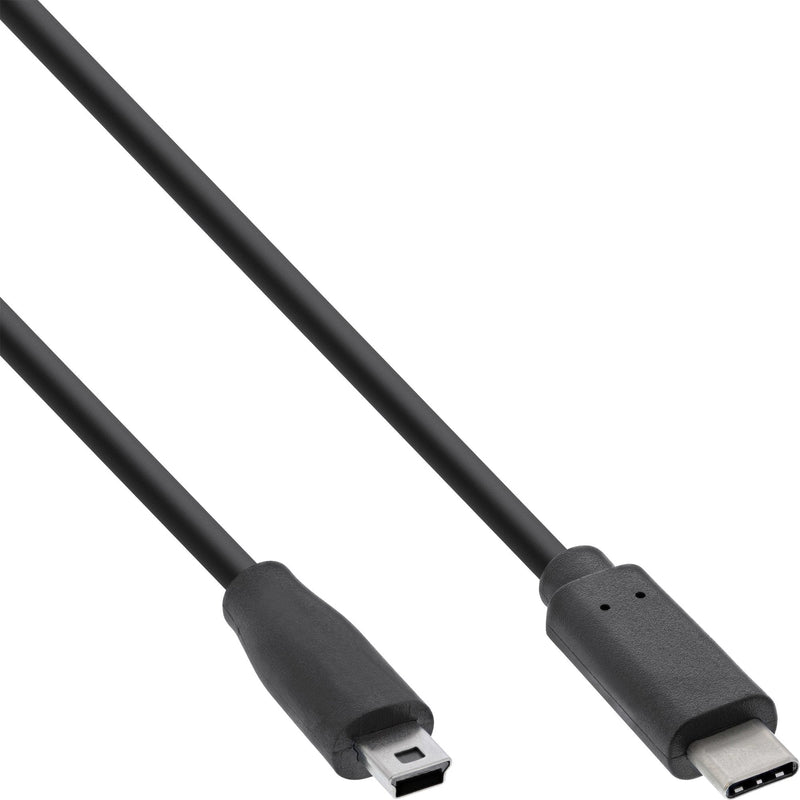Inline Cable USB 2.0, Type-c Male a Mini-b Male (5 Pines), Black 1,5M