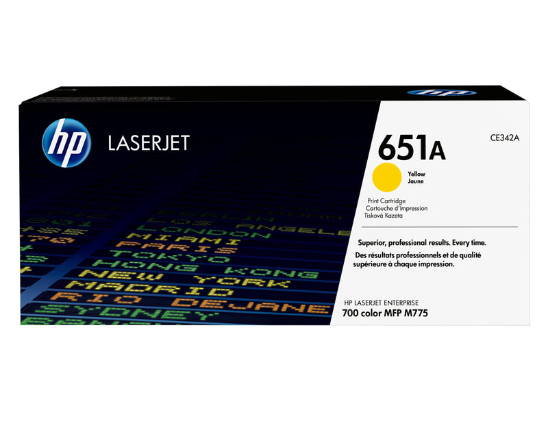 HP Genuine Toner 651A Yellow CE342A