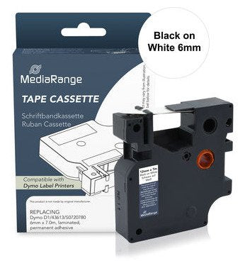 Mediarange Tape Labeller Dymo D1/43613/S0720780 6MMX7M Sw