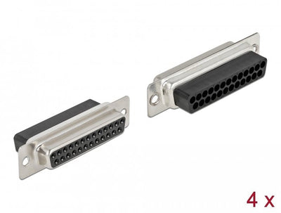 Delock D-sub Connector Crimpado 25 Clavijas, Metal 4 Pieces — image 1