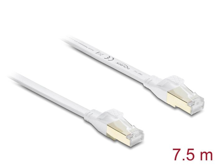 Delock RJ45 Flachband Network Cable CAT.8.1 U FTP 40Gbps, 7,5M