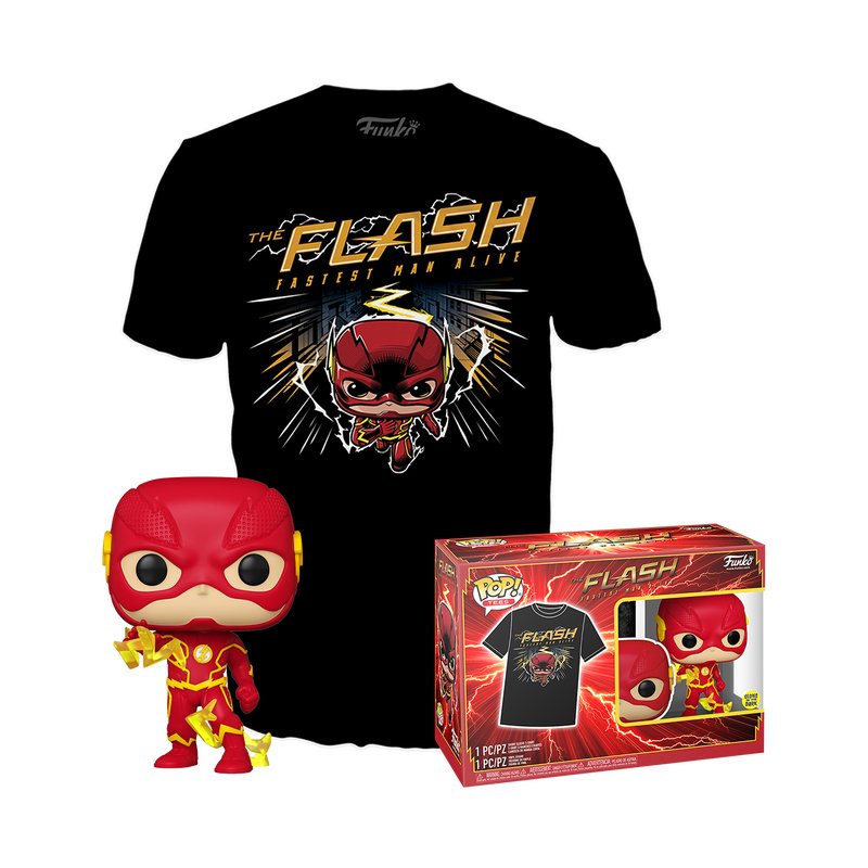 Set Figure Pop &38, Tee DC Comics The Flash Size M