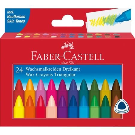 Faber-castell Wachsmalstifte Triangular 24-ER Case Cartón