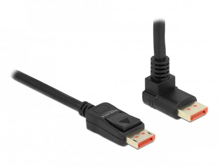 Delock DisplayPort Cable Plug Gerade Zu Plug 90° Oben Gewinkelt 8K 60 HZ 3M
