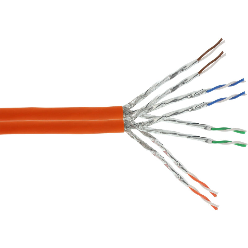 Inline Network Cable Duplex S/FTP Pimf CAT.7A AWG23 1200MHZ Libre Halógenos Orange 500M