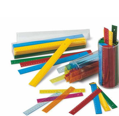 Faibo Bote With 100 Reglas Escolares 16CM - Colours Fluor Tranparentes Surtidos — image 1
