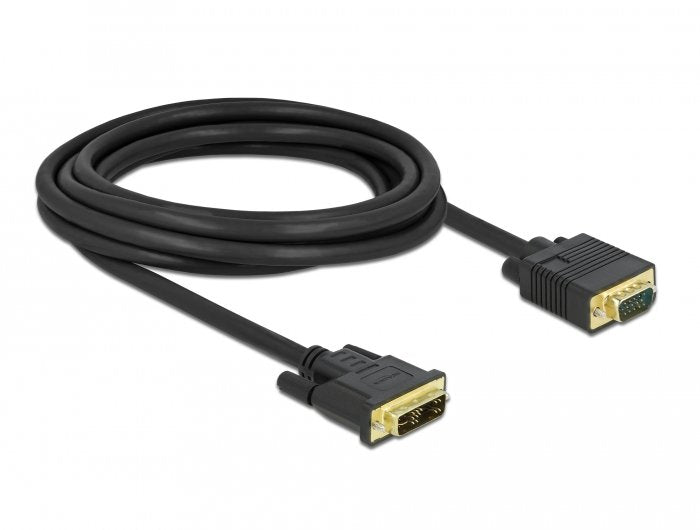 Delock Cable DVI 12 + 5 Male a VGA Male 3M