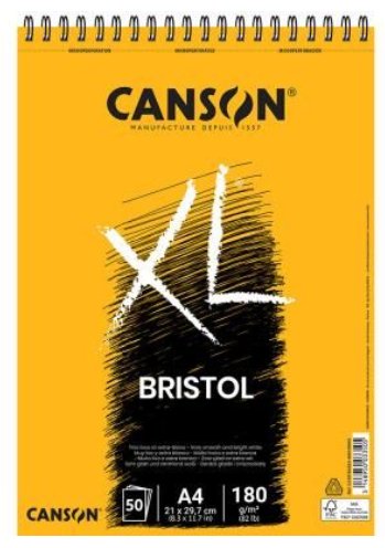Canson Album Espiral XL Bristol Extraliso 50 Hojas - 21X29.7 - 180GR - Colour White — image 1