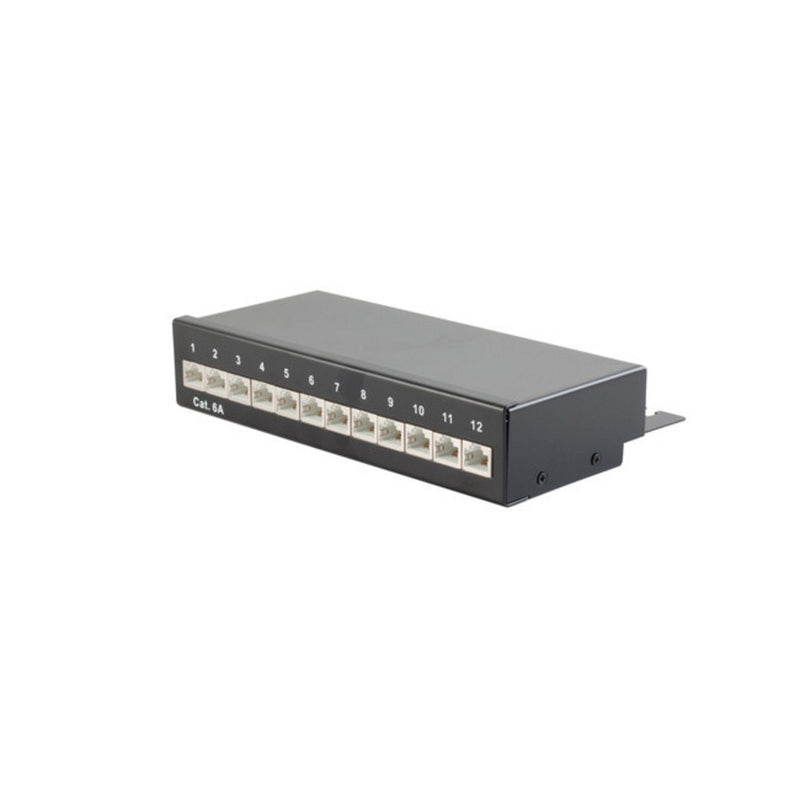 S-impuls DESKTOP-RJ45-PATCHPANEL, 12-PORT, CAT.6A STP, Sw