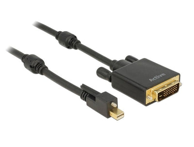 Delock Cable Mini DisplayPort 1.2 Male With Screw DVI 24 + 1 Male 5M — image 1