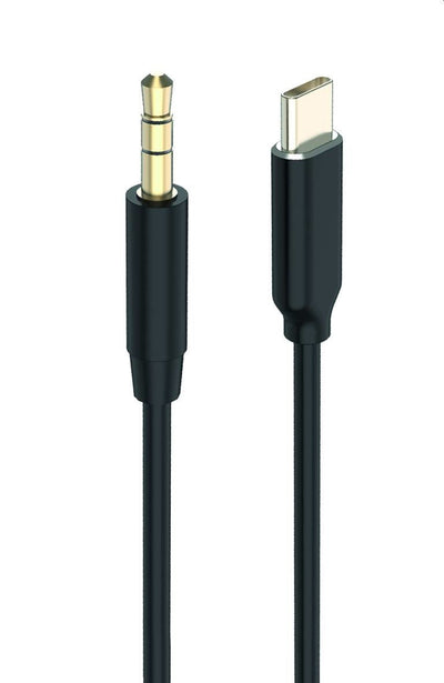 2GO 797219 Cable Audio 1M 3,5MM USB Type-c Black — image 1