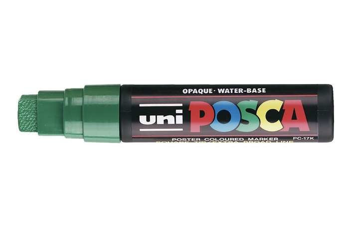 Posca Marcador PC-17K No Permanente Punta Biselada 15MM Green