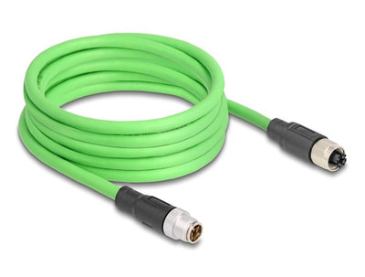 Delock 80432 Cable M12 Codificado X 8 Pin Male a Female Pur (tpu) 2M — image 1