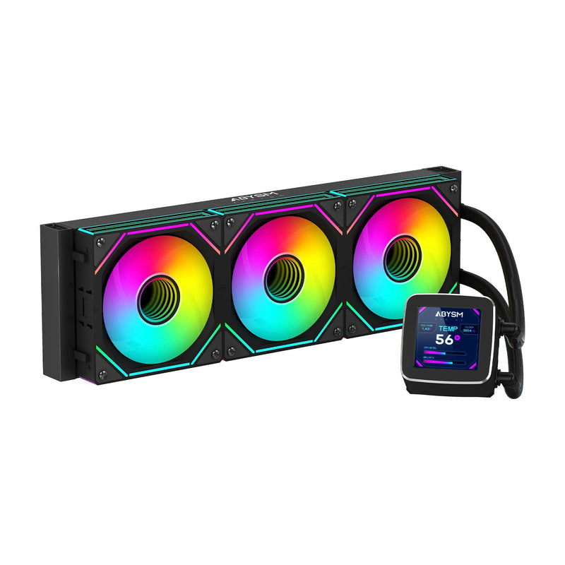 Abysm Oceanic LCD 360 ARGB Kit Refrigeracion Liquida - 3 Fans 120MM - Iluminacion ARGB - Screen LCD