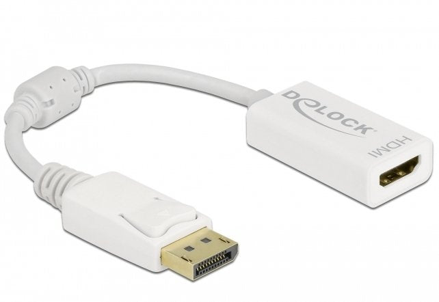 Delock Adapter DisplayPort 1.1 Connector Male a HDMI Connector Female Pasivo White
