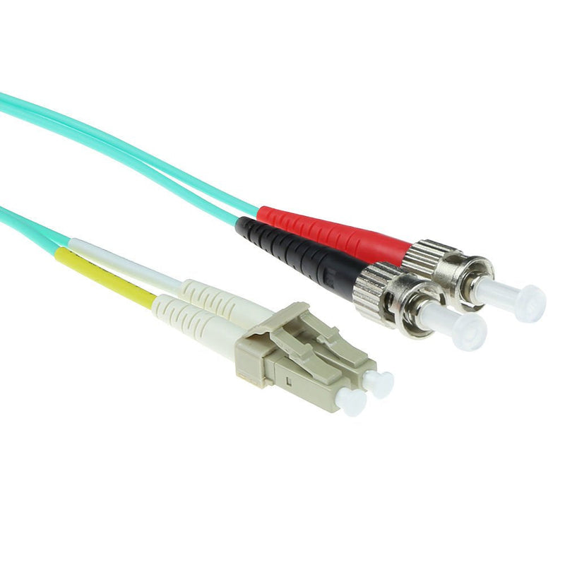 3 Meter Lszh Multimode 50 125 OM3 Fiber Patch Cable Duplex With Lc And St Connectors