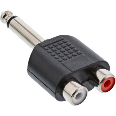 Inline Adapter Audio Jack 6,3MM Male Mono a 2X Rca Female — image 1