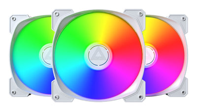 Montech Fan PC HP140 ARGB PWM 140X140X25, White Paquete 3, 140MM HP140 ARGB PWM 3 In 1 Pack White — image 1