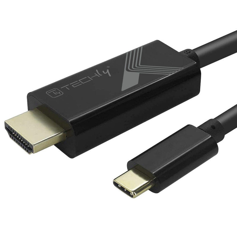 Techly USB Type-c M Auf HDMI 2.0 4K, 2M, Black