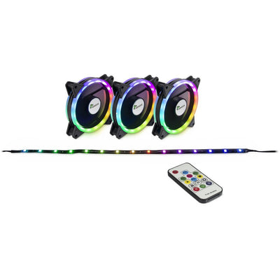 Inter-tech RS-04 RGB Housing Computer Fan 12CM Black — image 1