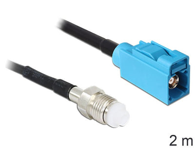 Delock Cable Antenna Fme Female Fakra Z Female RG-174 2M — image 1