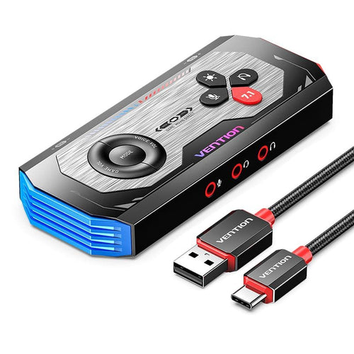 Vention Card Sound Gaming With Amplifier CVAB0 USB Type-c Male 3XJACK 3.5 Female — image 1